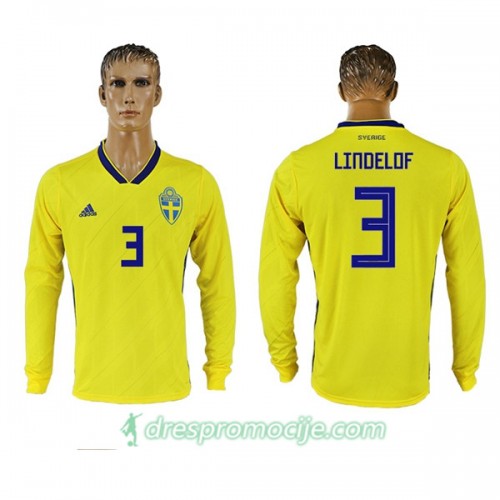 Švedska Dres Lindelof 3 Domaći Svjetsko prvenstvo 2018 Dugim Rukavima Švedska Dres Lindelof 3 Domaći Svjetsko prvenstvo 2018 Dugim Rukavima